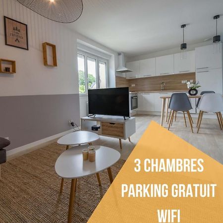 Appartement 3 chambres - Parking - Wifi - Buanderie - Jardin Brest Exterior foto
